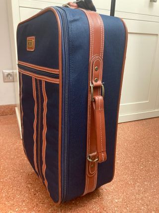 Maleta Vintage Welsen Azul y Marrón