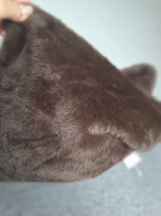 Collo in ecopelliccia donna marrone