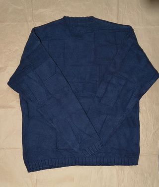 Jersey Náutica Azul Texturizado Geométrico