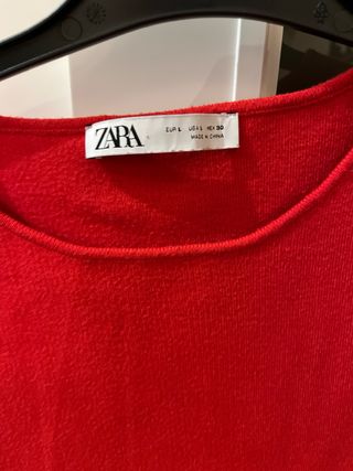 Vestido manga larga Rojo zara talla L