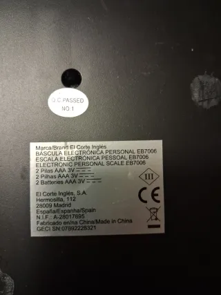 Báscula digital blanca