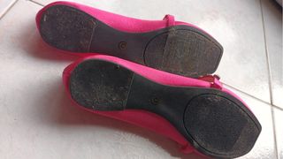 Ballerine donna fucsia con strass