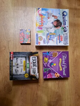 Lote 4 Juegos de Mesa: Química, Escape Room, Trivi
