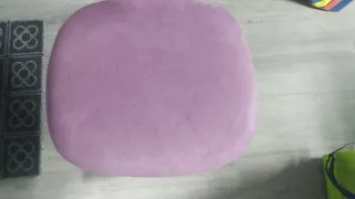 Silla escritorio ante rosa/morado