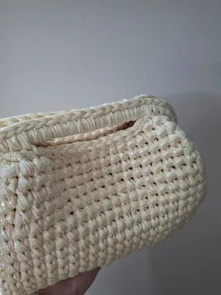 Borsetta uncinetto filato panna