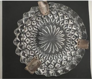 Cenicero Vintage Cristal Tallado