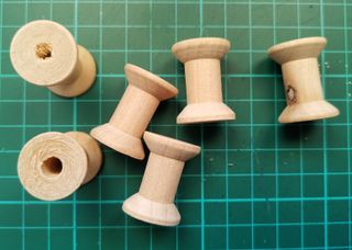12 carretes bobinas vacía madera hilo coser 28x20