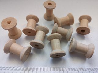 12 carretes bobinas vacía madera hilo coser 28x20