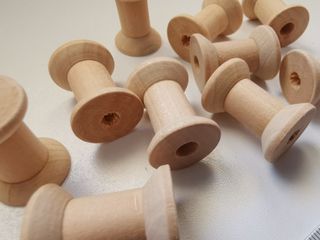 12 carretes bobinas vacía madera hilo coser 28x20