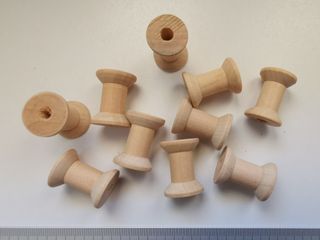 12 carretes bobinas vacía madera hilo coser 28x20
