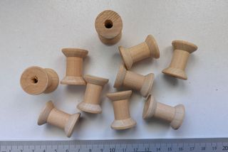 12 carretes bobinas vacía madera hilo coser 28x20