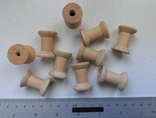 12 carretes bobinas vacía madera hilo coser 28x20