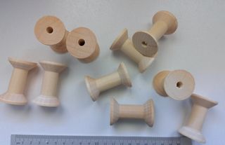 12 carretes bobinas vacía madera hilo coser 28x20