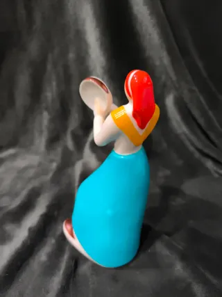 Figura Porcelana Alborada Mujer Pandereta de GALOS