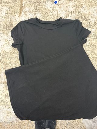 Vestido largo negro ajustado