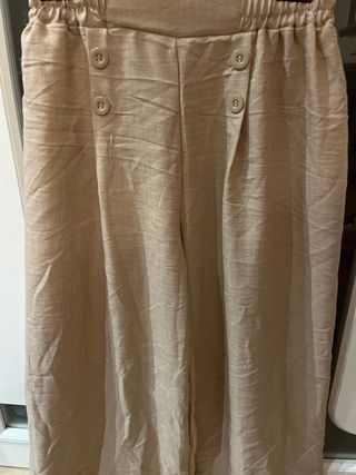 Pantalon ancho beige talla XL