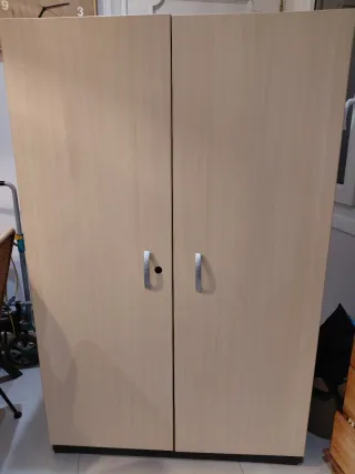 Armario de trabajo madera con 5 baldas de metal