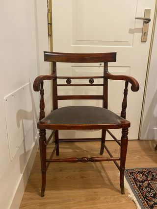 2 Sillas Estilo Oriental Madera y terciopelo