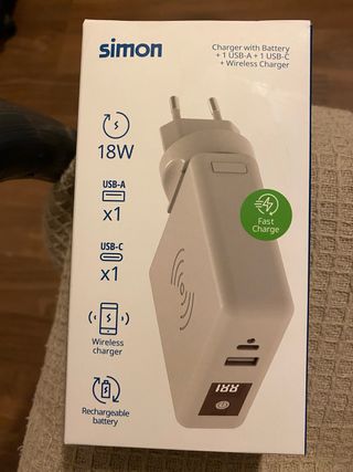 Cargador Simon 18W USB-A/C Carga Rápida