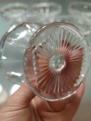 Copas Vintage Cristal Labrado Helado o Cóctel