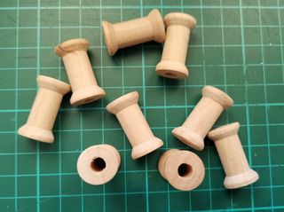 18 Bobinas Madera Vacías para Hilo Coser