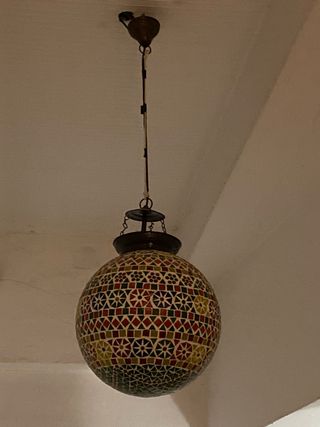 Lámpara de techo de cristal artesanal