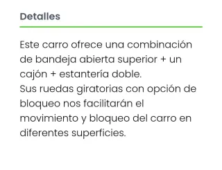 Carrito de herramientas con estuche