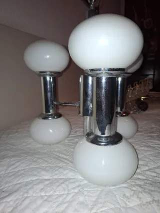 Lámpara techo 6 esferas cristal