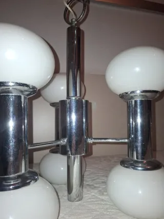 Lámpara techo 6 esferas cristal