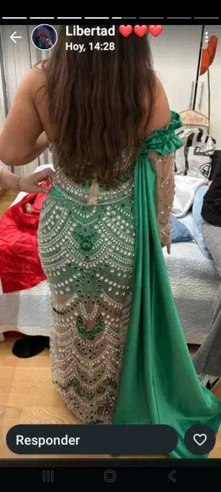 Vestido de Novia con Piedras Talla Única