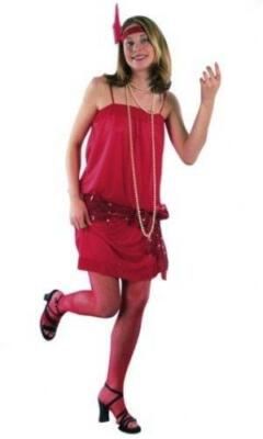 Disfraz Carnaval Charleston Rojo Mujer