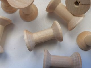 8 carretes bobinas vacía madera hilo coser 48x32