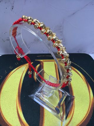 Pulsera 3 carriles oro laminado