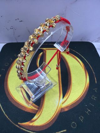 Pulsera 3 carriles oro laminado