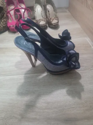 Lote Zapatos Talla 37 Negro y Rosa