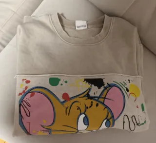 Sudadera Tom & Jerry Mujer Beige/piedra.