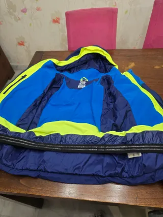Chaqueta esquí infantil azul y verde