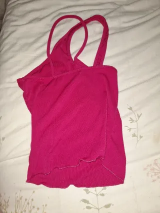 Top rosa cruzado talla XS