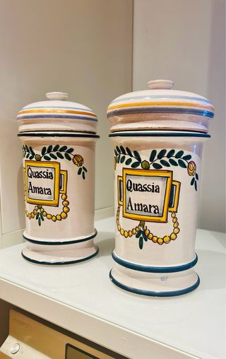 2 Botes Farmacia Policromados Banyoles 24cm