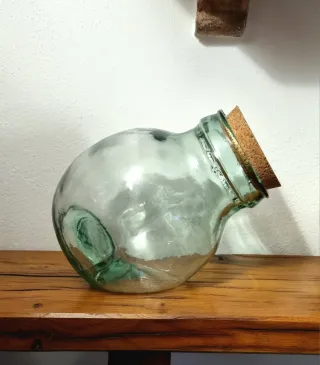 Set 4 vaso barattolo anfora vetro tappo sughero