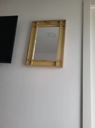 Espejo Ratán y Madera