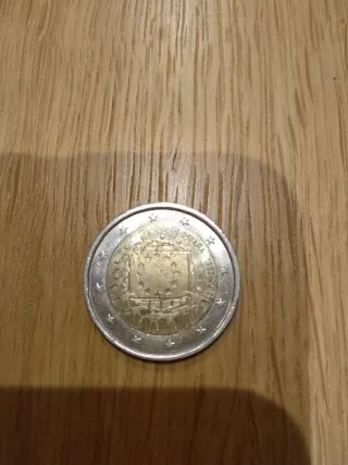 Moneda 2€ España Aniversario Bandera