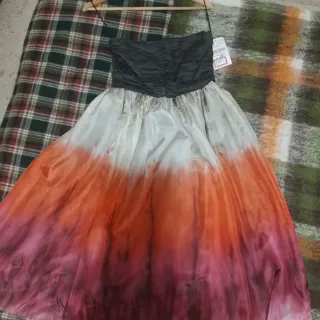 Vestido Mango S Seda Natural Degradado