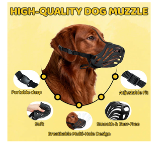 Museruola Cane Silicone Regolabile