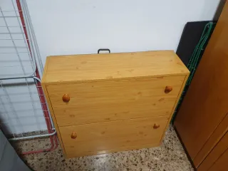 Zapatero recibidor madera 16 pares