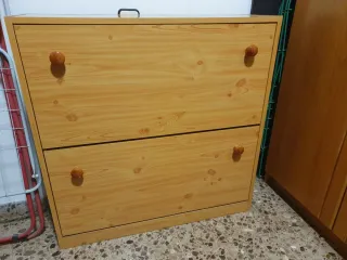 Zapatero recibidor madera 16 pares