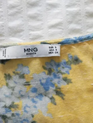 Mono Mango Estampado Floral Amarillo