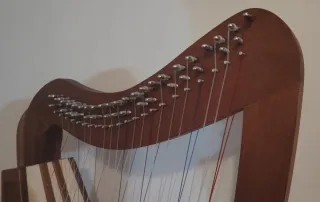 Arpa de 38 cuerdas cruzadas.