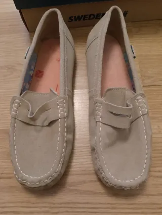Mocasines caballero ante beige