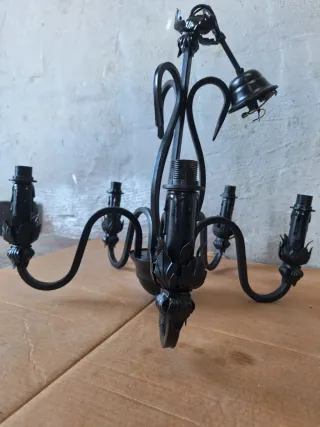 Lámpara de techo metal negra